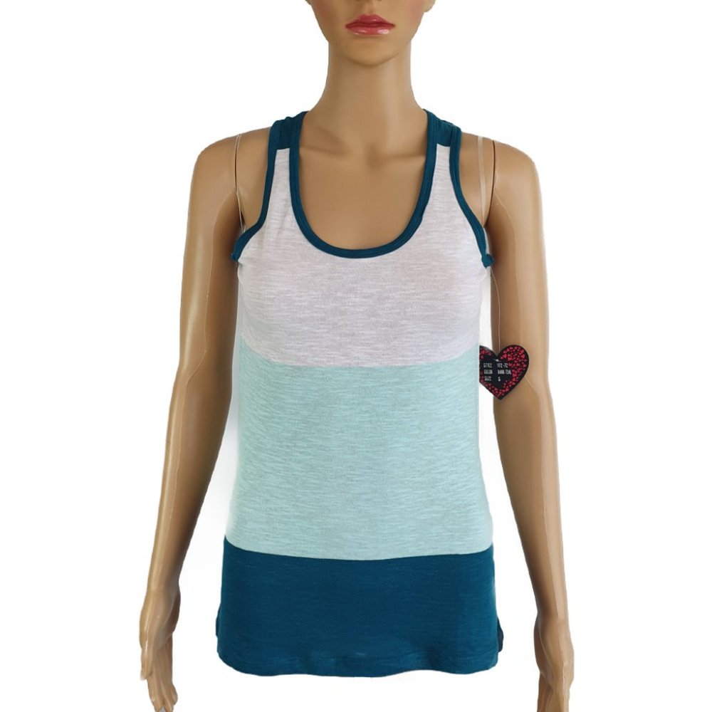Splash Women's 100% Cotton Dark Teal Tank Top